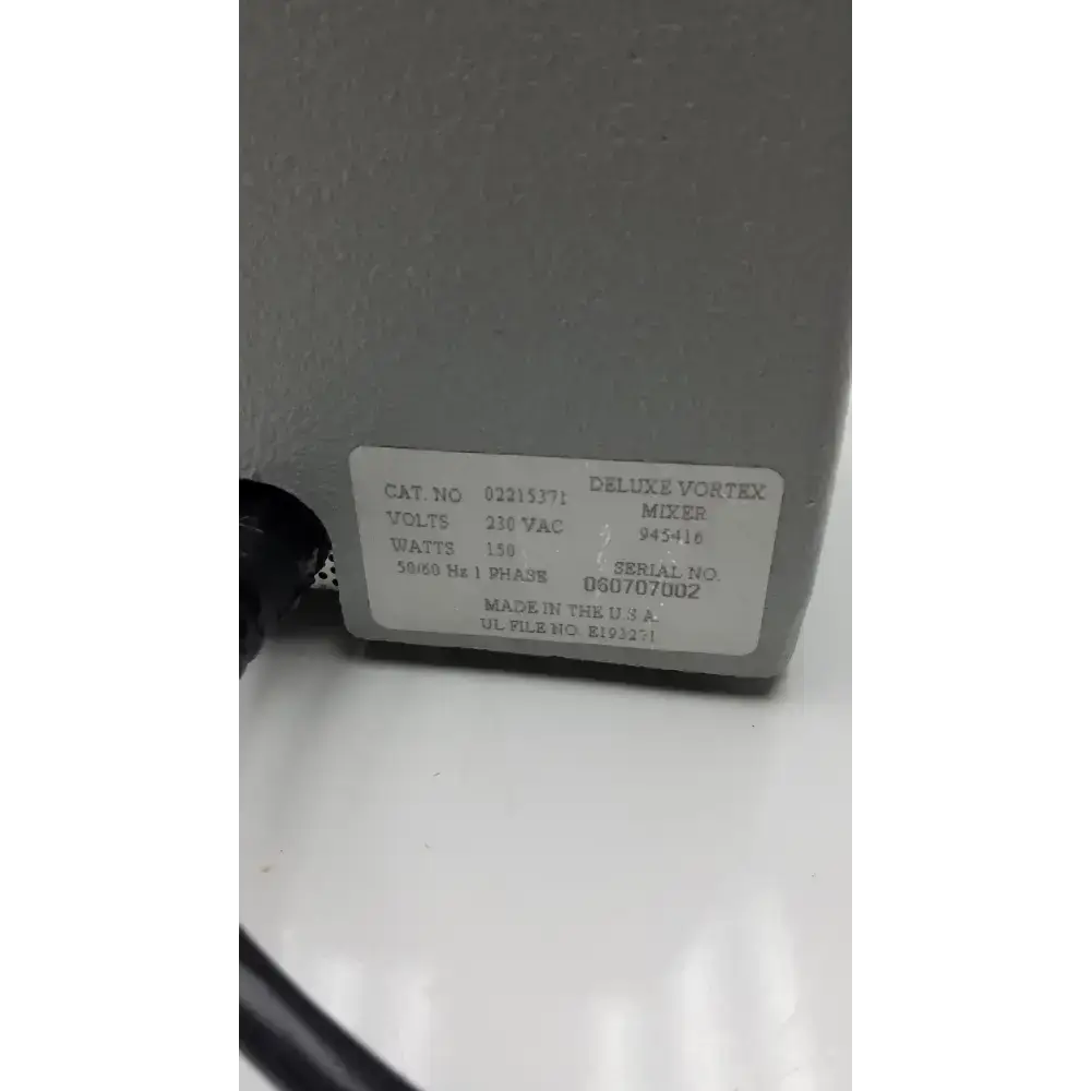 Fisher Scientific Digital Vortex Mixer Cat no 02215371 Digital Vortex Mixer, as-is (for parts) product photo 4