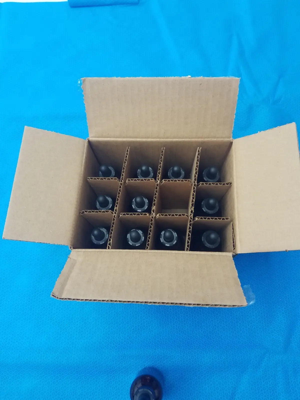 Fisherbrand Amber Boston Round Bottles with Dropper - Lot of 12 Laboratory Bottles, second-hand product photo 2