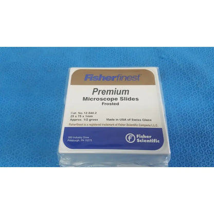 FISHERFINEST Premium Frosted Swiss Glass Microscope Slides 25x75 x1 Mm 12-544-2 Microscope Slides, second-hand product photo 1