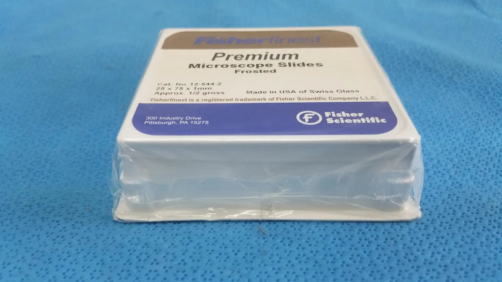 FISHERFINEST Premium Frosted Swiss Glass Microscope Slides 25x75 x1 Mm 12-544-2 Microscope Slides, second-hand product photo 2