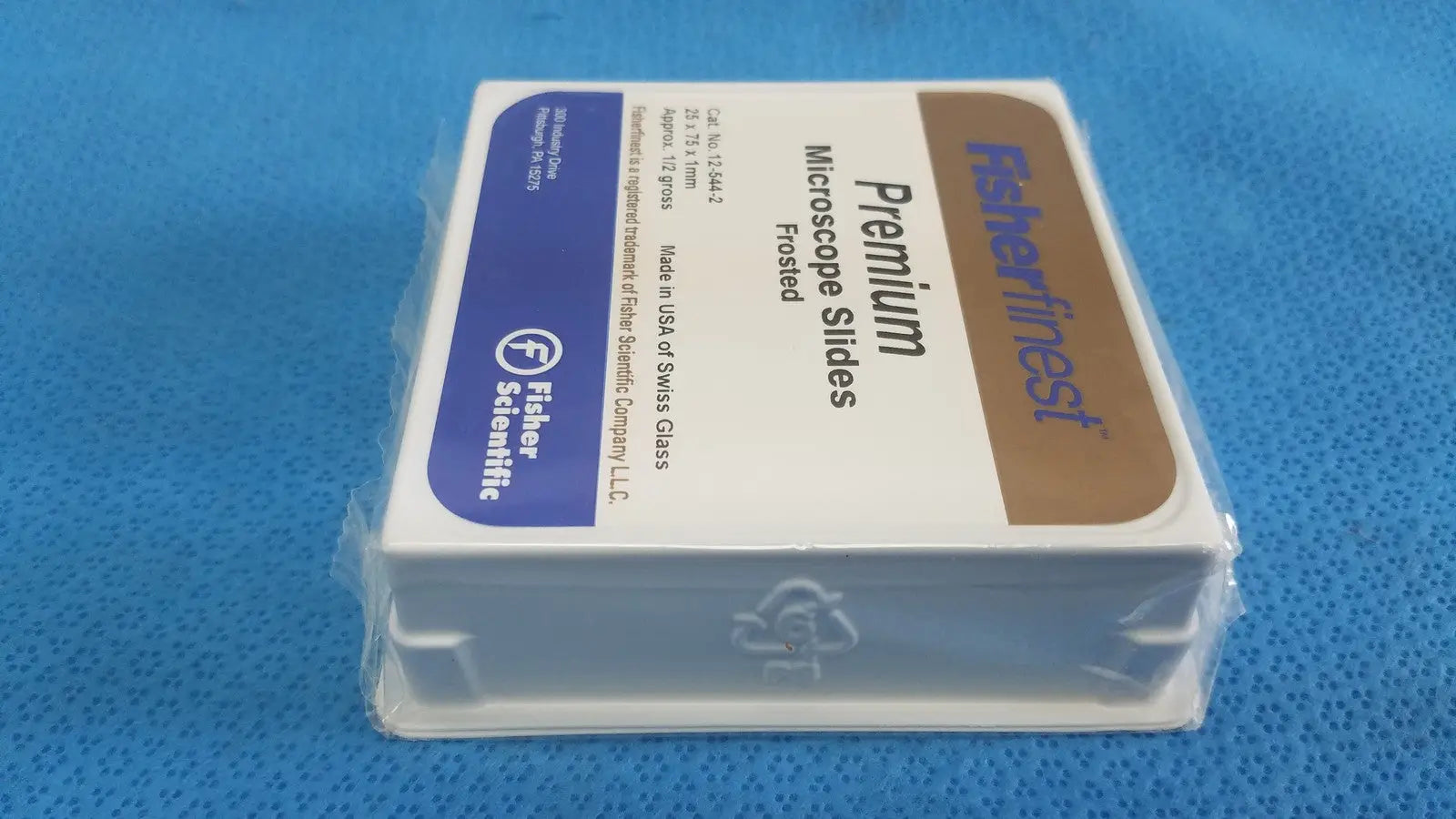 FISHERFINEST Premium Frosted Swiss Glass Microscope Slides 25x75 x1 Mm 12-544-2 Microscope Slides, second-hand product photo 6