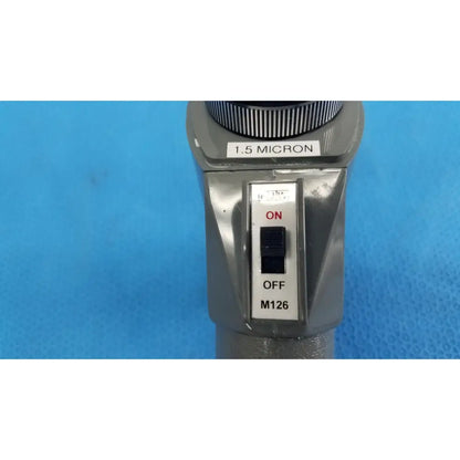 Gray metallic microscope with 1.5 micron label and on/off switch m126 from fjw optical systems find-r-scope infrared viewer