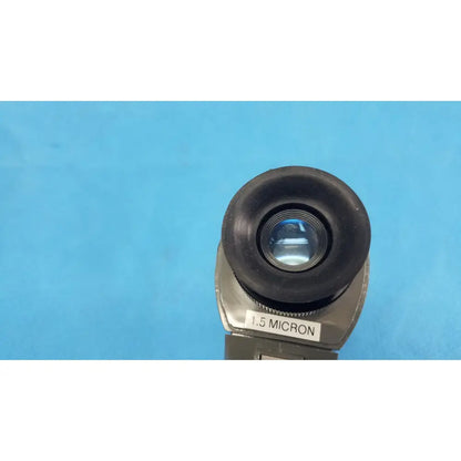 Black 1.5 micron objective lens with metallic base and label for fjw optical systems find-r-scope infrared viewer