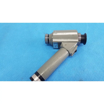 Gray handheld infrared viewer with black accents and textured grip featuring fluvo brand by FJW Optical Systems