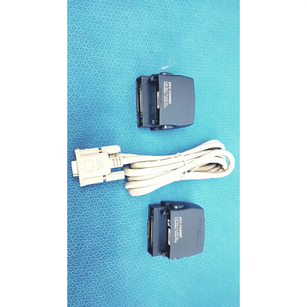 Black plastic dtx-cm4082 serial adapter with white vga cable for fluke dtx-1800 cable analyzer network cable certifier