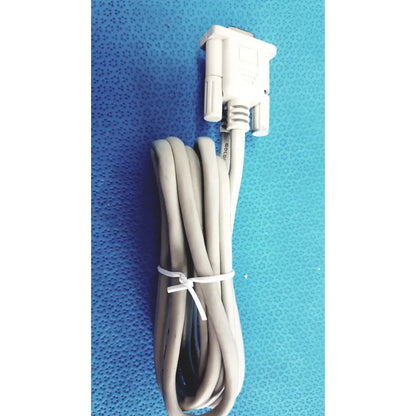 White vga cable with coiled gray cord and plastic connector for fluke dtx-1800 network cable certifier cable analyzer