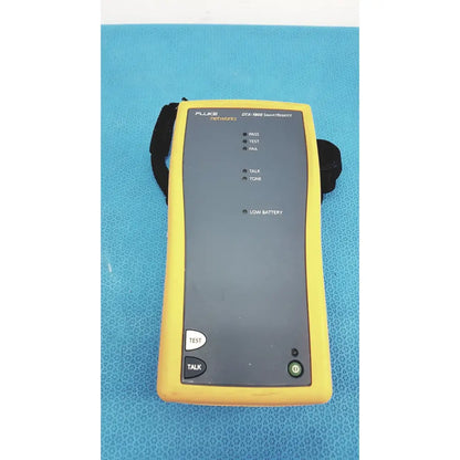 Fluke dtx-1800 yellow cable analyzer with black wrist strap for network cable certifier and testing use