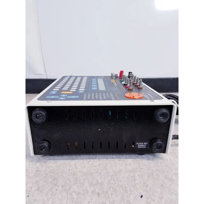 Black and white fluke medtester 5000c automated electrical safety analyzer with keypad and orange rotary dial rear view not working