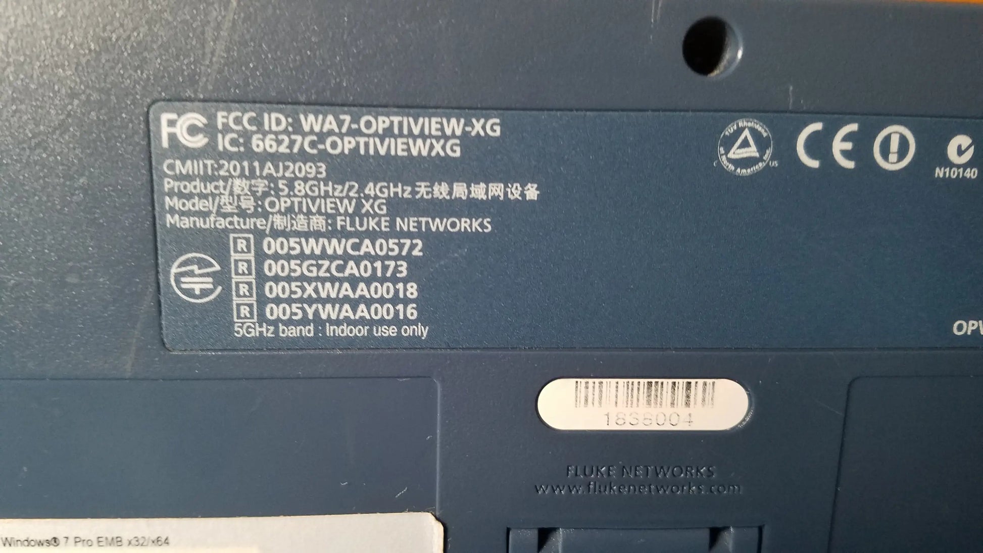 Fluke Networks OptiView XG Network Analysis Tablet Network Analysis Tablet, as-is (for parts) product photo 10