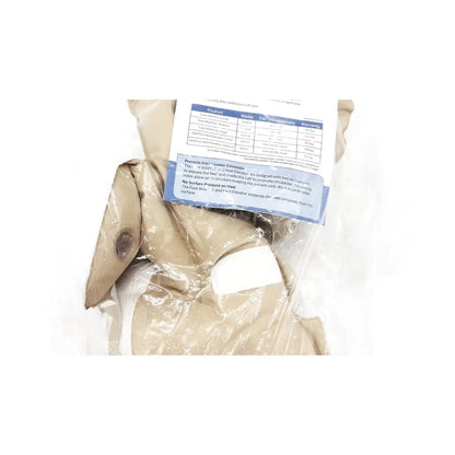 Beige inflatable foot and heel elevator with white label on sole for medium heel protectors waffle 504fw ref