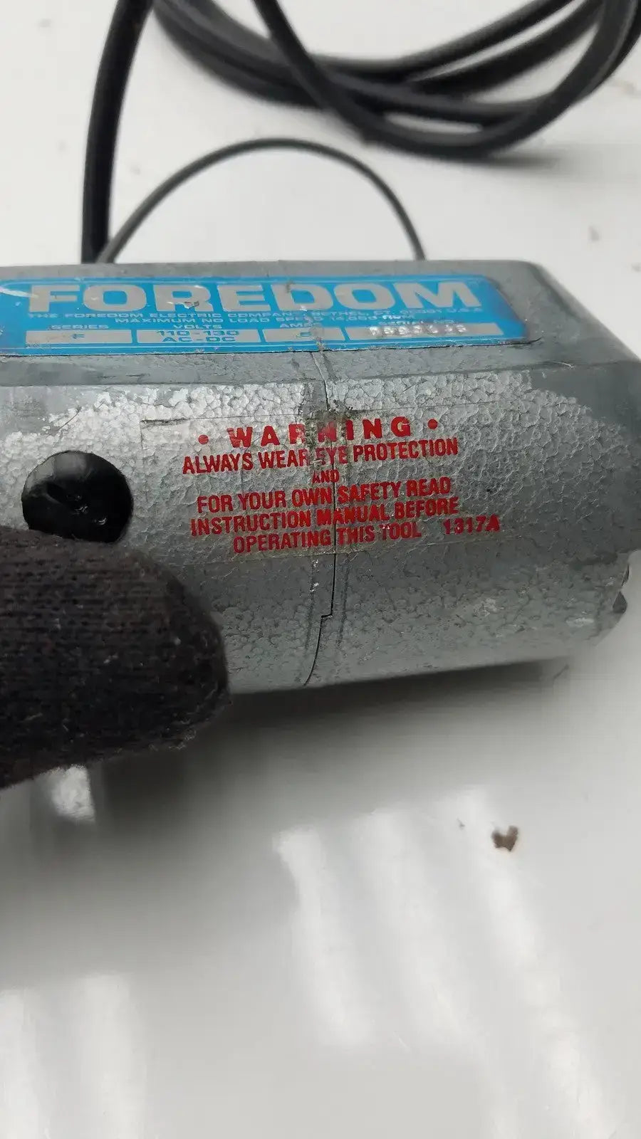 Foredom Motor with 14000 RPM Maximum No Load Serial No. D890443 Motor, second-hand product photo 2