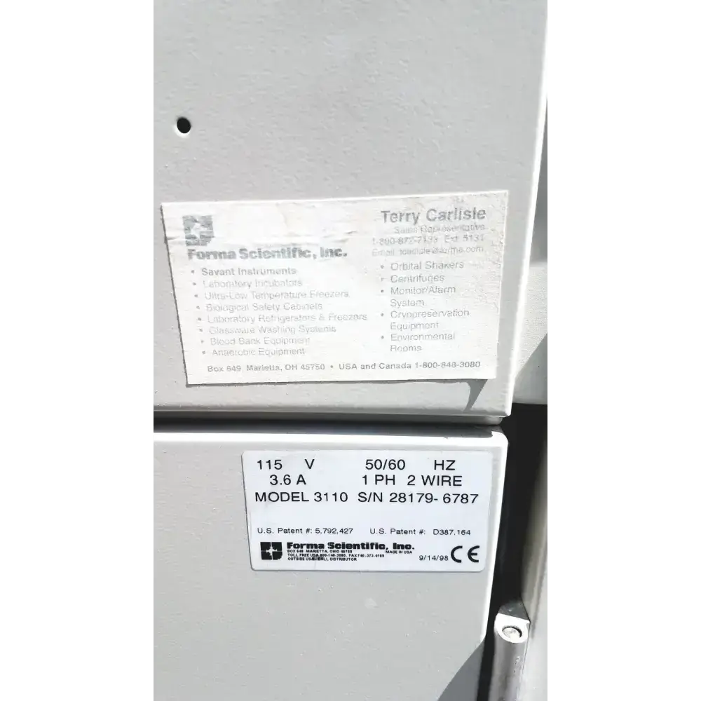 Forma Scientific, Inc. Forma Scientific 3110 Water-Jacketed Lab Incubator CO2 Incubator, second-hand product photo 4