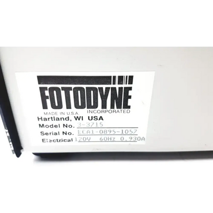 Fotodyne VariQuest 26 Model 303715 Laboratory Equipment, second-hand product photo 5