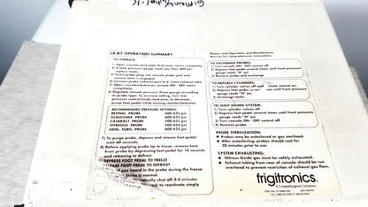Frigitronics CE-82 Cryosurgical System Model 2000 Cryosurgical System, as-is (for parts) product photo 13