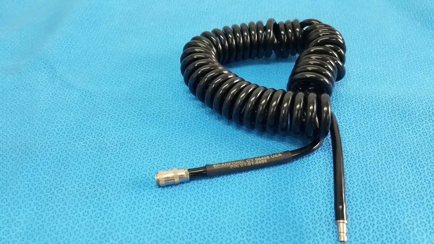 GAS MEDICAL SYSTEMS Coiled Gas Hose P/N 01-01-0495 Coiled Gas Hose, second-hand product photo 2