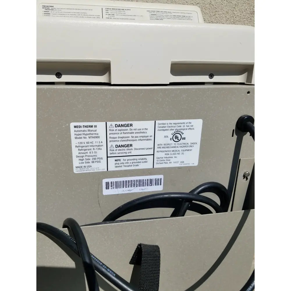 Gaymar MTA6900 Medi-Therm III Hyper / Hypothermia Machine - Hyper / hypothermia therapy machine