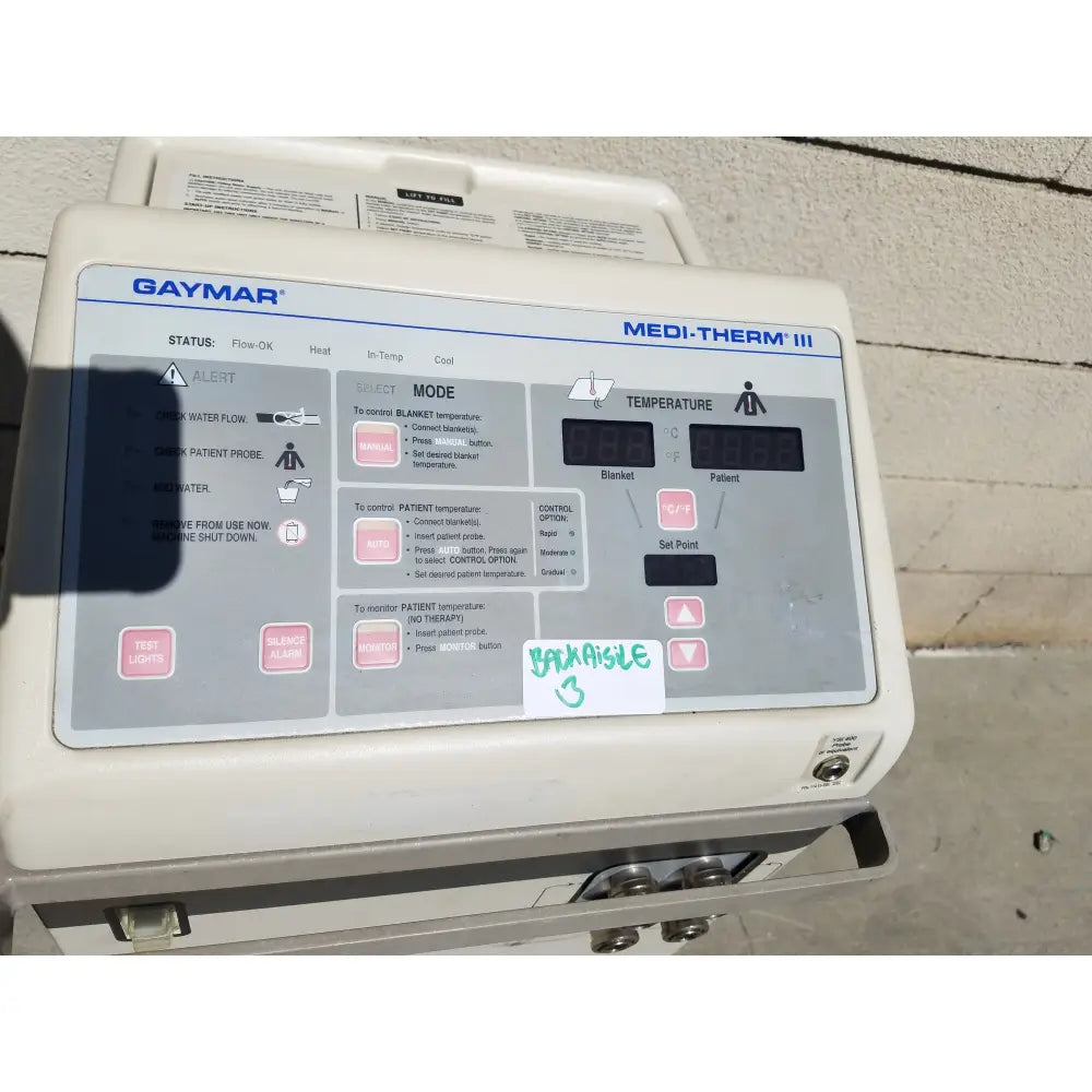 Gaymar MTA6900 Medi-Therm III Hyper / Hypothermia Machine - Hyper / hypothermia therapy machine