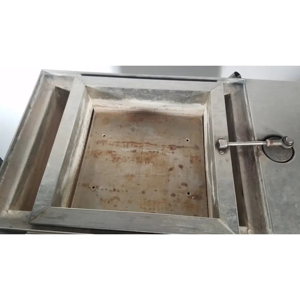 Industrial stainless steel food processing chamber with rust stains and handle on gca precision scientific dubnoff metabolic incubator