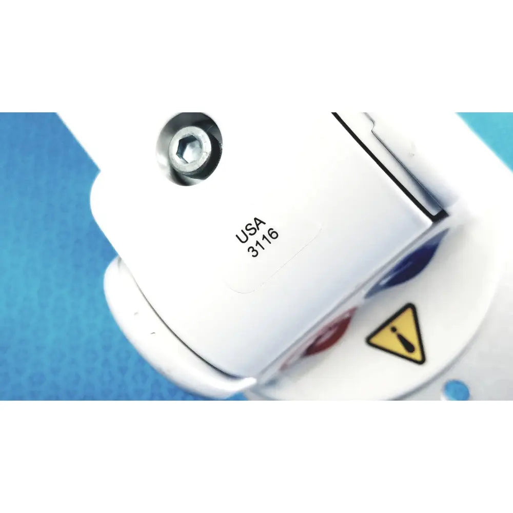 White plastic industrial valve with hexagonal bolt engraved usa 3116 on gcx vhm variable height arm product