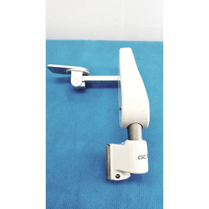 White c3c brand gcx vhm variable height arm with sleek ergonomic design and metallic joints for surgical lighting