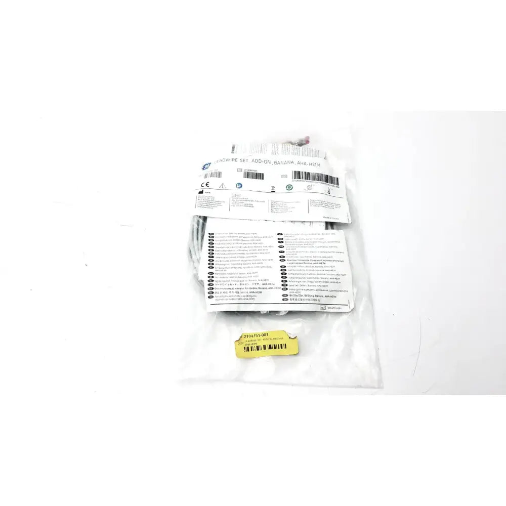 Reuse Medical GE 2104751-001 Lead Wire Set Add ON Banana AHA HEIM ECG & EKG Machines, second-hand product photo 1