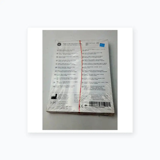 GE 2104770-001 Paper A Red Grid 155mm Wide Z-Fold Hole Queue Thermal Chart Paper, second-hand product photo 2