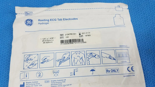 Reuse Medical GE 2104780-001 Resting ECG Tab Electrodes Hydrogel Other Medical & Lab Equipment, second-hand product photo 1