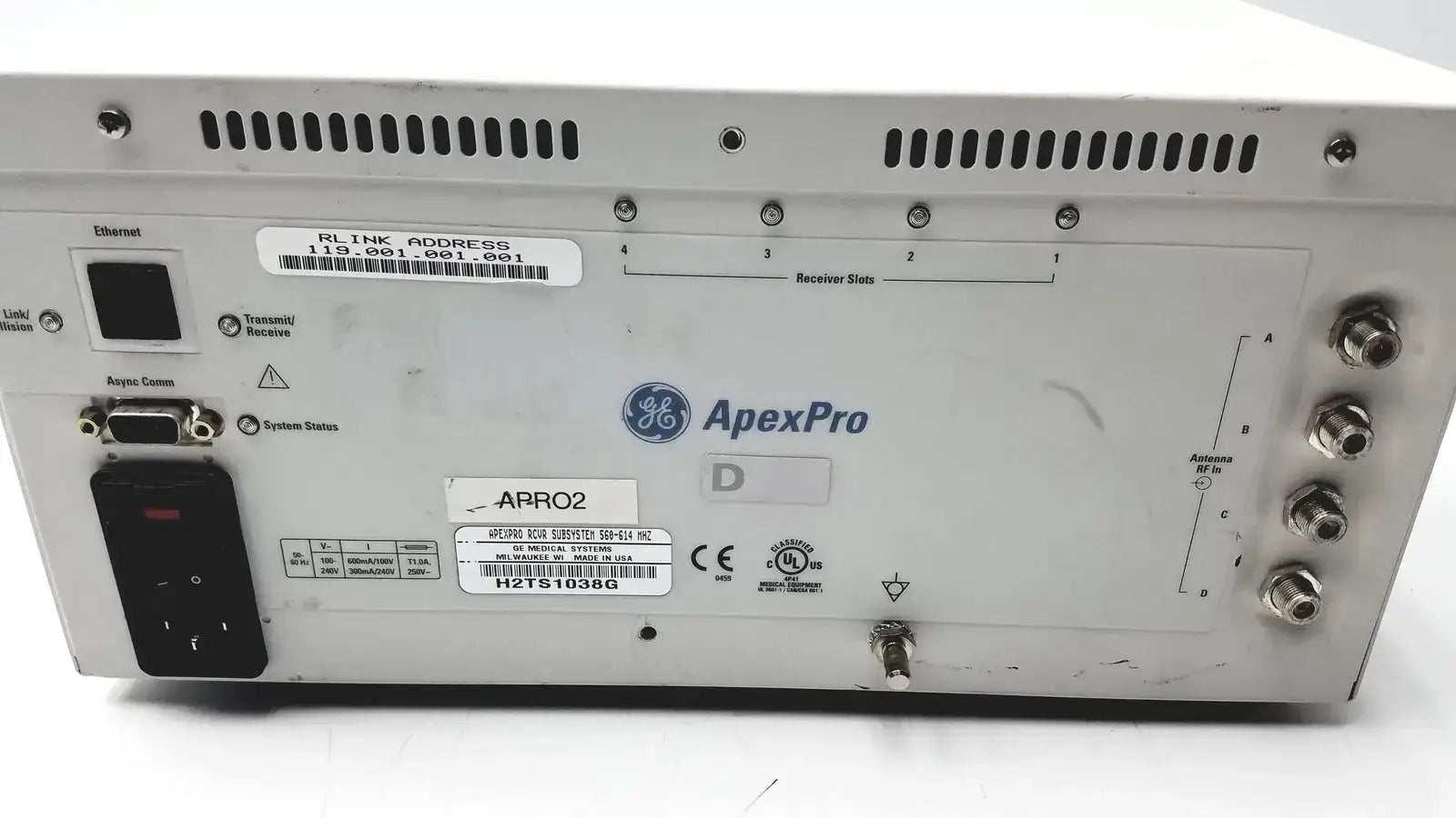 GE Medical GE ApexPro RCVR Subsystem 560-614 mhz Telelemetry Receiver Telemetry Receiver Subsystem, second-hand product photo 5