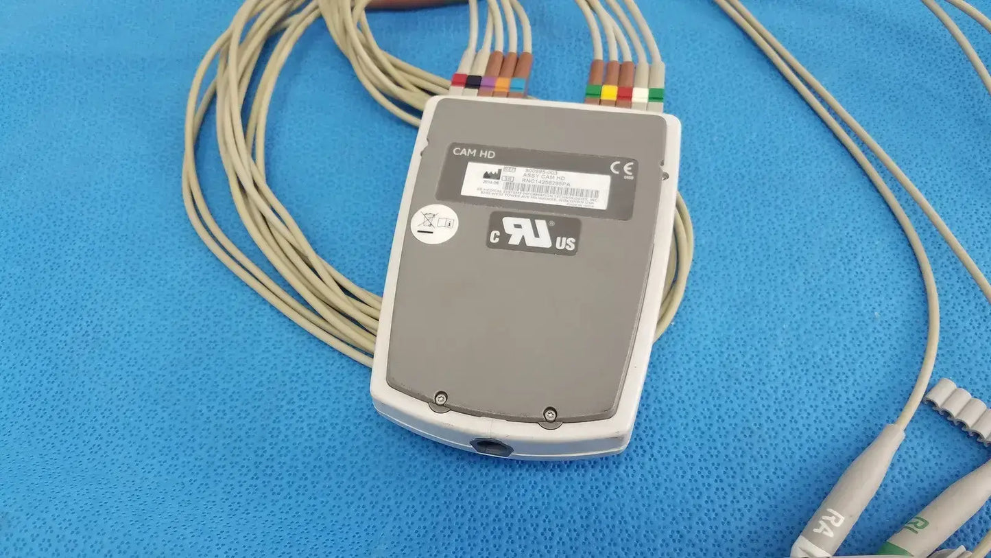 GE CAM HD ECG EKG Patient Lead Cable 900995-003 w/ Leads ECG Lead Cable, second-hand product photo 9