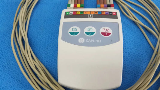 GE CAM HD ECG EKG Patient Lead Cable 900995-003 w/ Leads ECG Lead Cable, second-hand product photo 2