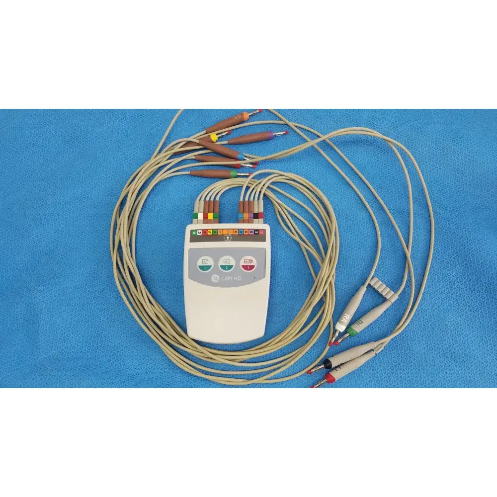 GE CAM HD ECG EKG Patient Lead Cable 900995-003 w/ Leads ECG Lead Cable, second-hand product photo 1
