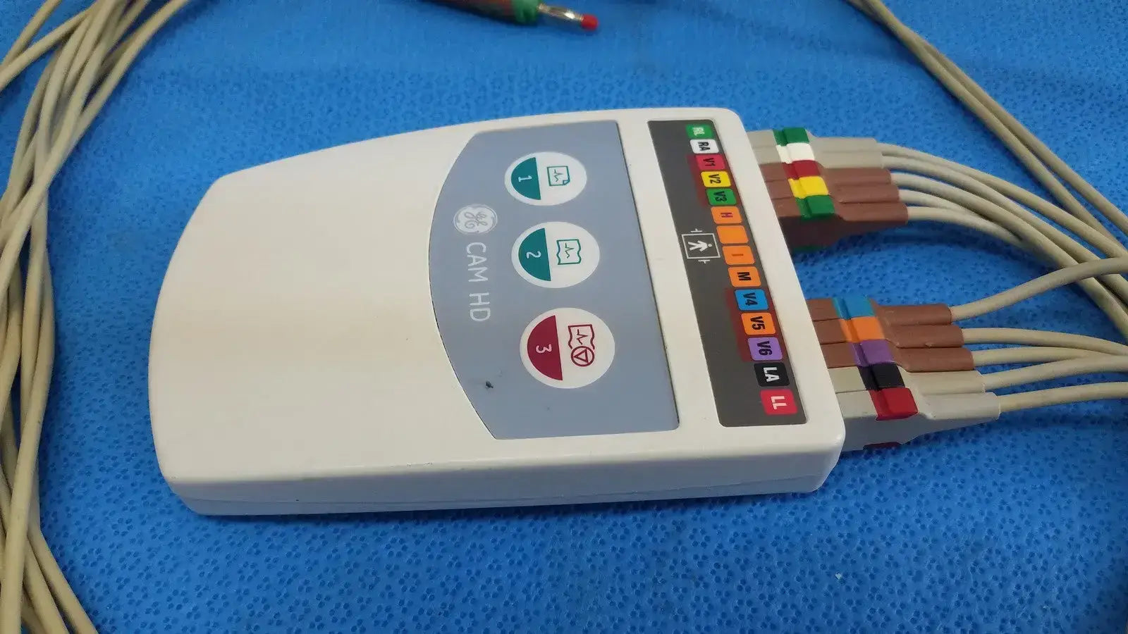 GE CAM HD ECG EKG Patient Lead Cable 900995-003 w/ Leads ECG Lead Cable, second-hand product photo 6