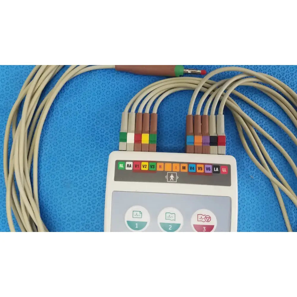 GE CAM HD ECG EKG Patient Lead Cable 900995-003 w/ Leads ECG Lead Cable, second-hand product photo 3