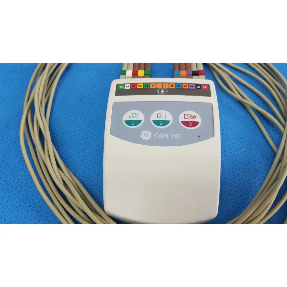GE CAM HD ECG EKG Patient Lead Cable 900995-003 w/ Leads ECG Lead Cable, second-hand product photo 2