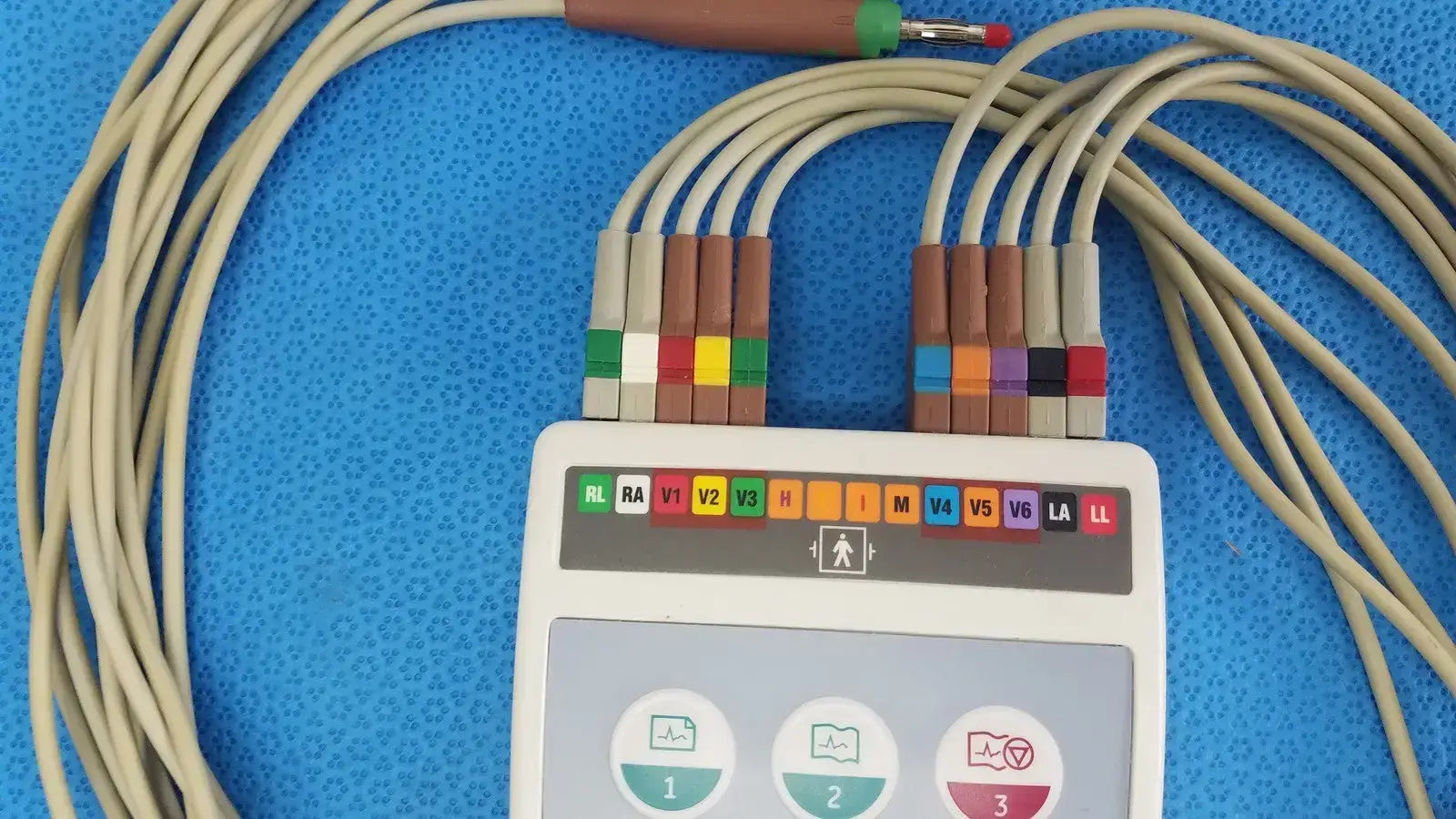 GE CAM HD ECG EKG Patient Lead Cable 900995-003 w/ Leads ECG Lead Cable, second-hand product photo 3