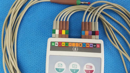 GE CAM HD ECG EKG Patient Lead Cable 900995-003 w/ Leads ECG Lead Cable, second-hand product photo 3