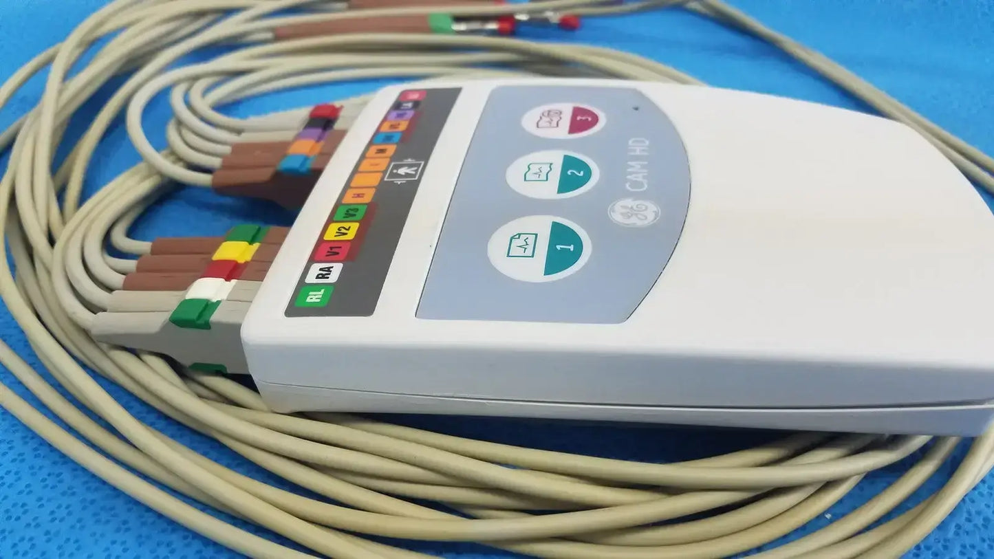 GE CAM HD ECG EKG Patient Lead Cable 900995-003 w/ Leads ECG Lead Cable, second-hand product photo 8