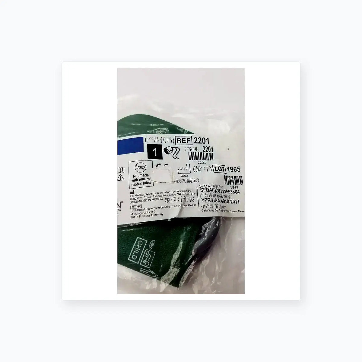 GE Medical GE Critikon Dura Cuf 2201 Child Blood Pressure Cuff Blood Pressure Cuff, second-hand product photo 4