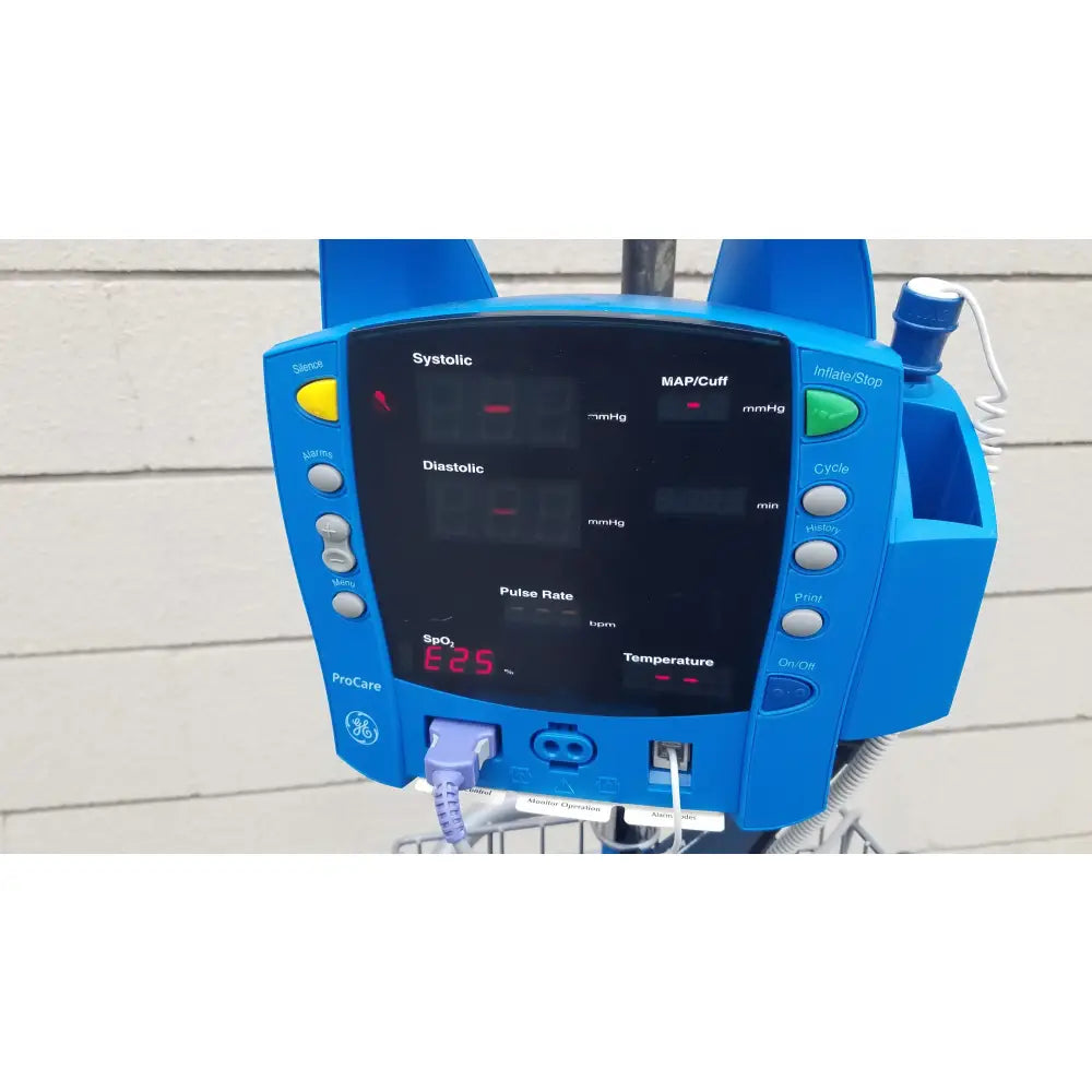 GE Dinamap ProCare DPC 400 Vital Signs Monitor NIBP SpO2 Temp Stand Printer Vital Signs Monitor, second-hand product photo 5