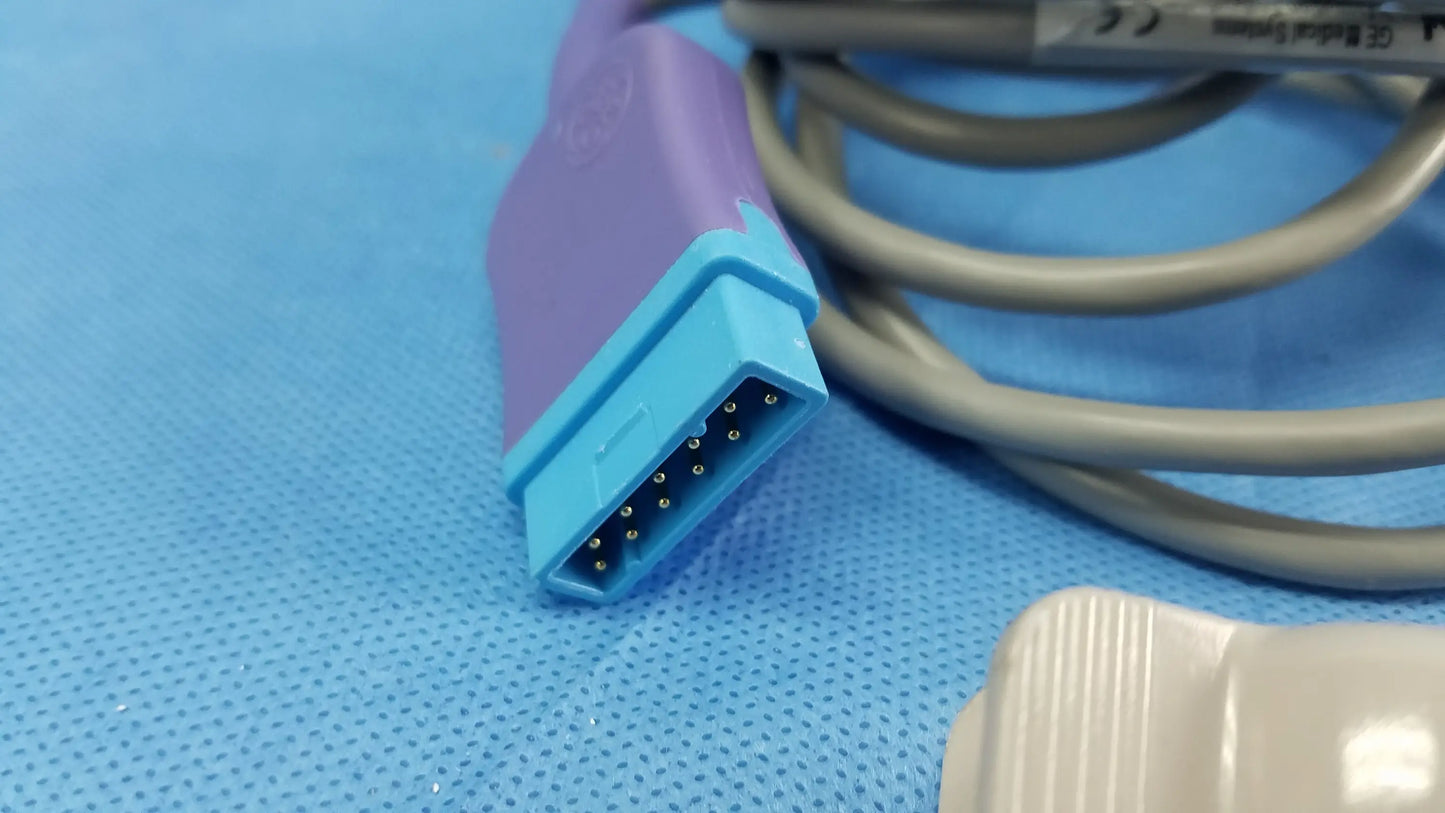 Purple and blue multi-pin medical cable connector for ge dinamap v100 vital signs monitor with nibp cuffs and power adapter