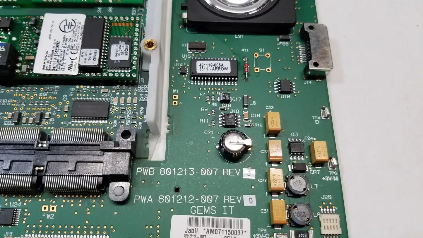 GE Healthcare GE Gems IT PWB PWB 801213-007 Rev D, Jabil AM071150037 Control Board Control Board, second-hand product photo 10