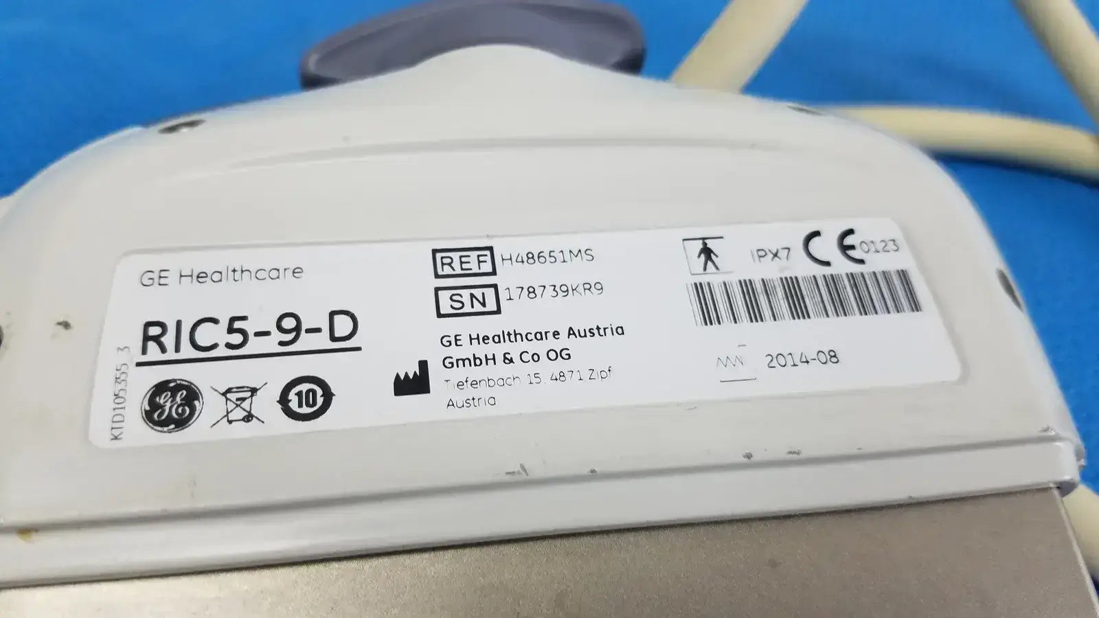 GE Healthcare RIC5-9-D Real-Time 4D Transvaginal/Endocavity Ultrasound Probe Ultrasound Probe, as-is (for parts) product photo 11
