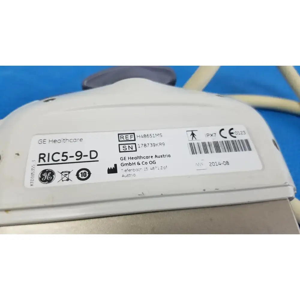GE Healthcare RIC5-9-D Real-Time 4D Transvaginal/Endocavity Ultrasound Probe Ultrasound Probe, as-is (for parts) product photo 11