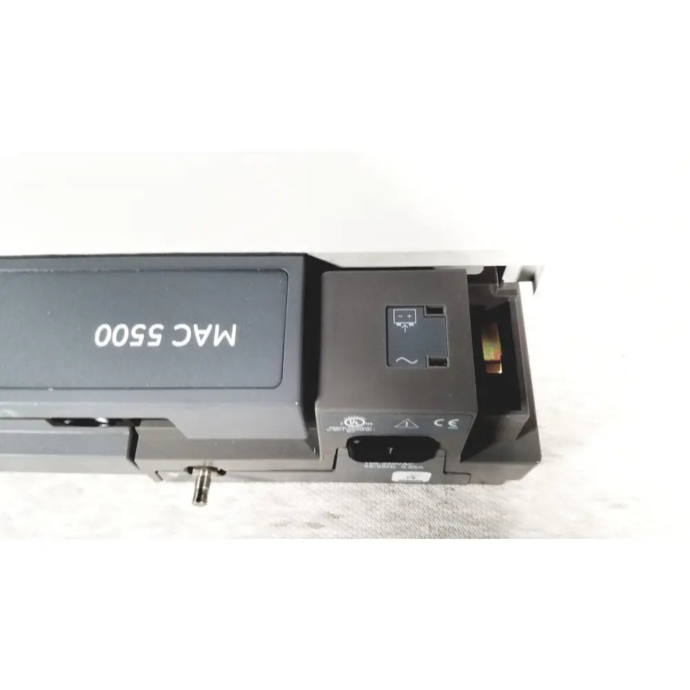 Black GE mac 5500 hd resting electrocardiogram ecg machine with matte finish color display and visible side ports