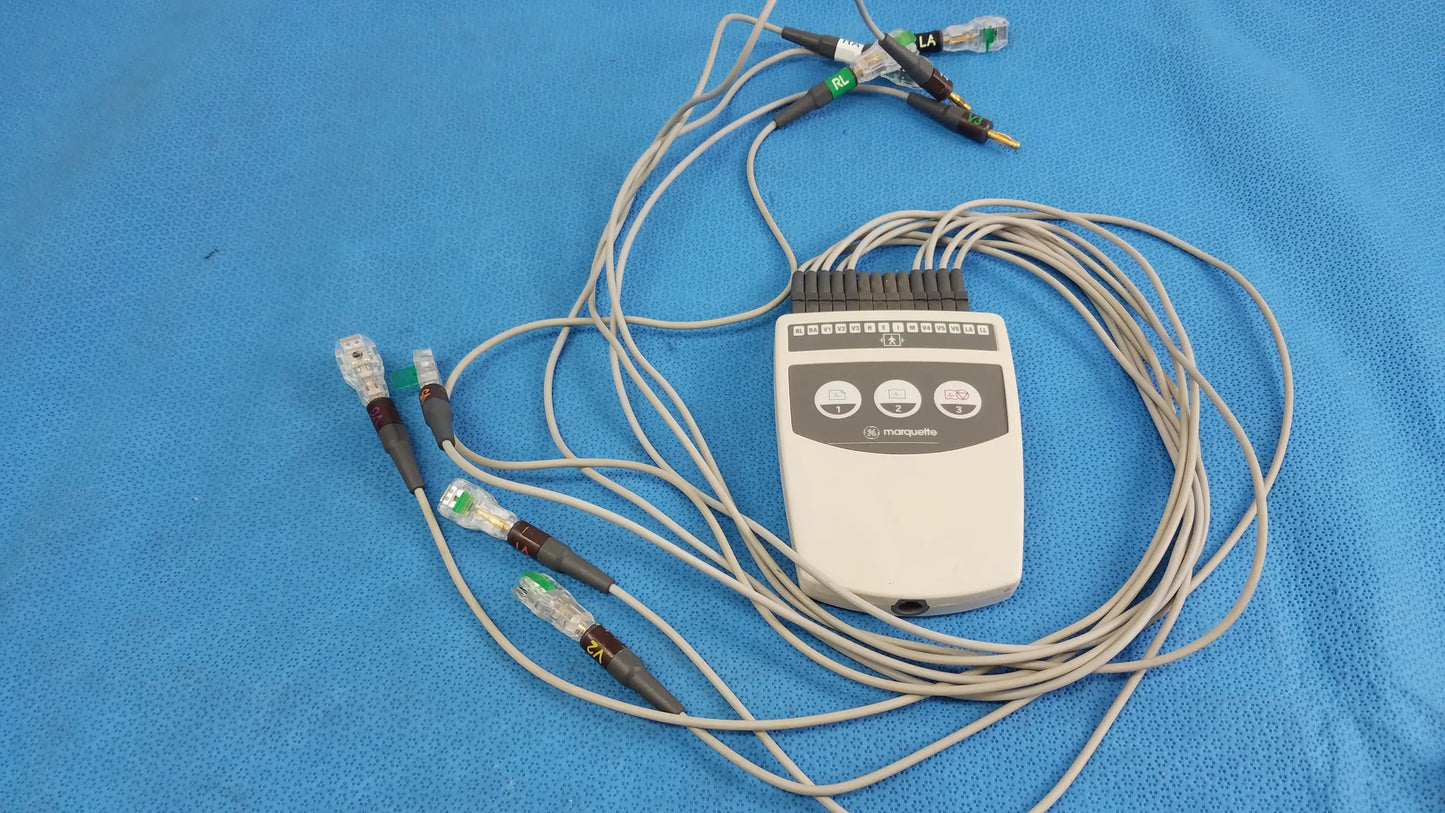 GE Marquette CAM-14 ECG Acquisition Module With Leads ECG Acquisition Module, second-hand product photo 1
