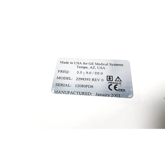 GE Medical 2298593 Rev 0 Phased Array Probe for GE Logiq & Vivid Series Ultrasound Probe, second-hand product photo 2