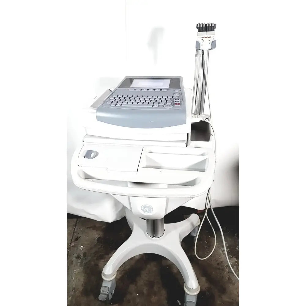 Reuse Medical GE Medical MAC1600 ECG Analysis System With Cart Stand and Extras ECG & EKG Machines, second-hand product photo 1