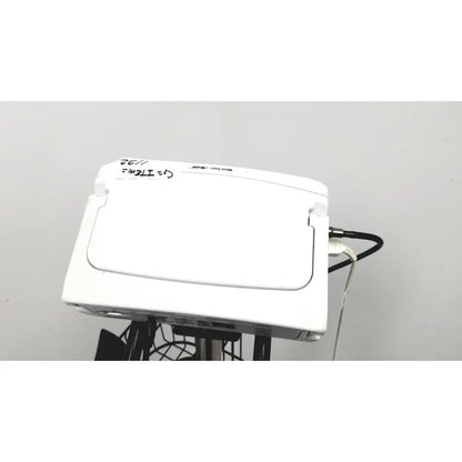 White plastic medical device with hinged lid and cables for ge medical mini-torr plus patient monitor ref 3444
