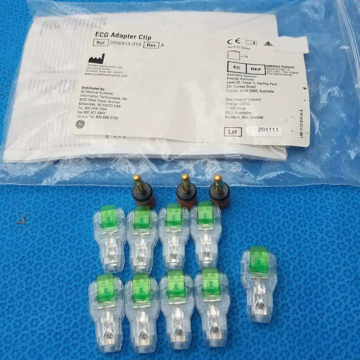 GE Medical Systems 2056813-014 ECG Adapter Clip - Pack of 12 ECG Adapter Clip, second-hand product photo 1