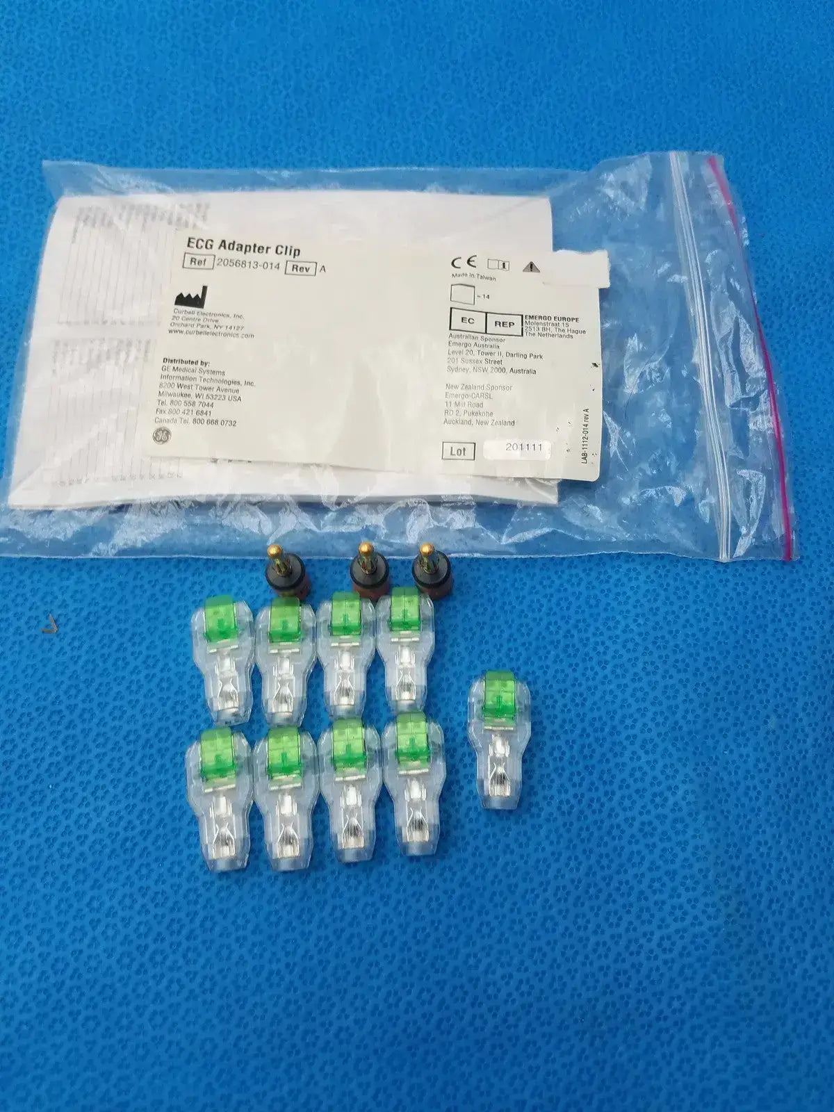 GE Medical Systems 2056813-014 ECG Adapter Clip - Pack of 12 ECG Adapter Clip, second-hand product photo 3